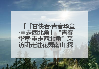「甘快看·青春华章·重走西北角」“青春华章·重走西北角”采访团走进花舞南山 探寻天水乡村振兴之路