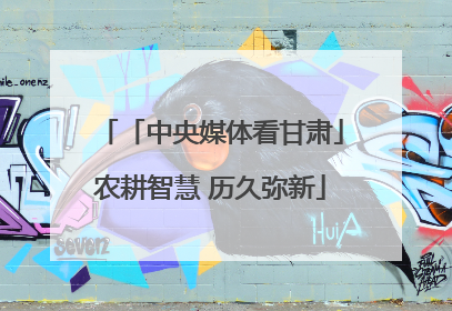 「中央媒体看甘肃」农耕智慧 历久弥新