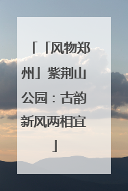 「风物郑州」紫荆山公园：古韵新风两相宜