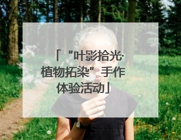 “叶影拾光·植物拓染”手作体验活动