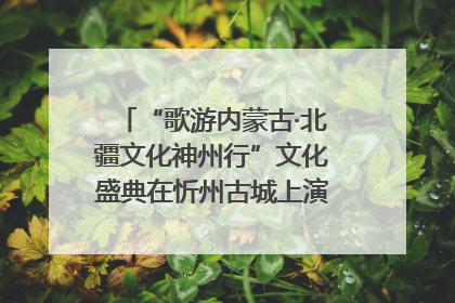 “歌游内蒙古·北疆文化神州行”文化盛典在忻州古城上演——蒙晋文化交融共谱文旅融合新篇