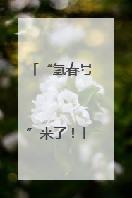 “氢春号”来了！