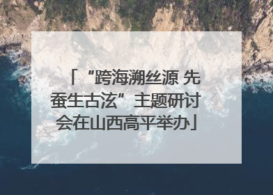 “跨海溯丝源 先蚕生古泫”主题研讨会在山西高平举办