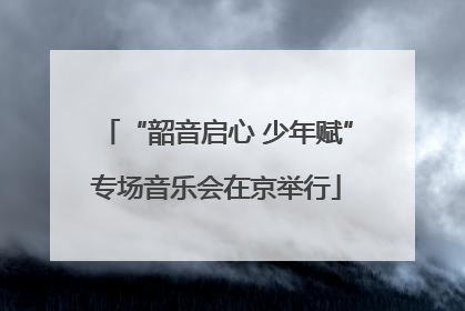 “韶音启心 少年赋”专场音乐会在京举行