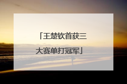王楚钦首获三大赛单打冠军