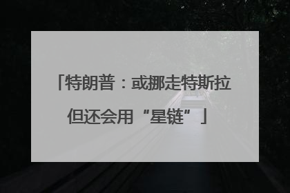 特朗普：或挪走特斯拉 但还会用“星链”