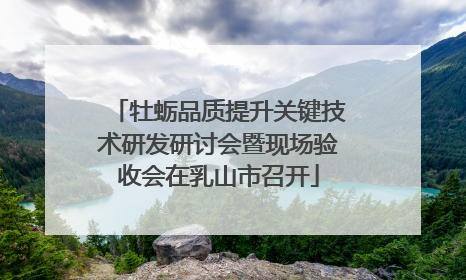牡蛎品质提升关键技术研发研讨会暨现场验收会在乳山市召开