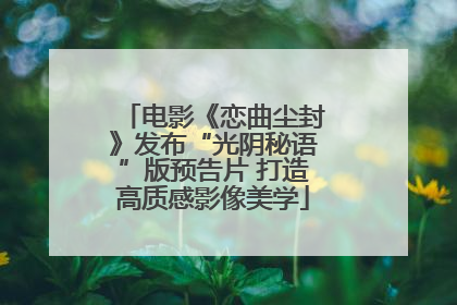 电影《恋曲尘封》发布“光阴秘语”版预告片 打造高质感影像美学