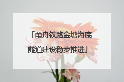 甬舟铁路金塘海底隧道建设稳步推进