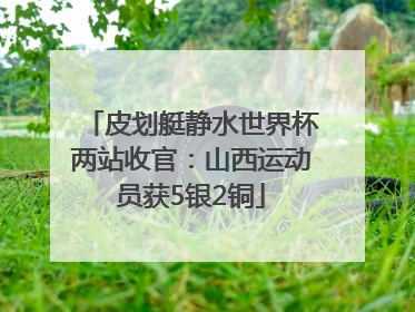 皮划艇静水世界杯两站收官：山西运动员获5银2铜