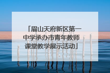 眉山天府新区第一中学承办市青年教师课堂教学展示活动