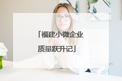 福建小微企业质量跃升记