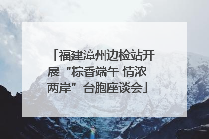 福建漳州边检站开展“粽香端午 情浓两岸”台胞座谈会