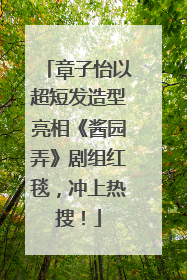 章子怡以超短发造型亮相《酱园弄》剧组红毯，冲上热搜！