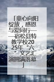 童心向阳绽放，感恩与爱同行——宿松县特教学校2025年“六一”文艺汇演圆满落幕