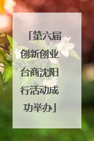 第六届创新创业台商沈阳行活动成功举办