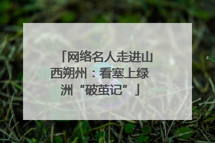 网络名人走进山西朔州：看塞上绿洲“破茧记”