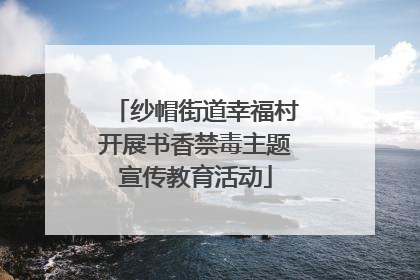 纱帽街道幸福村开展书香禁毒主题宣传教育活动