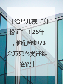 给鸟儿戴“身份证”！25年，他们守护73余万只鸟类迁徙密码