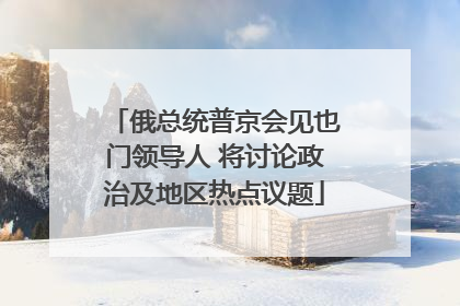 俄总统普京会见也门领导人 将讨论政治及地区热点议题
