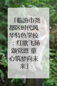 临汾市尧都区时代风华特色学校：红歌飞扬颂党恩 童心筑梦向未来