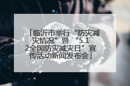 临沂市举行“防灾减灾情况”暨 “5.12全国防灾减灾日”宣传活动新闻发布会