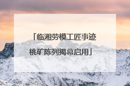 临湘劳模工匠事迹桃矿陈列揭幕启用