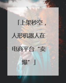 上架秒空，人形机器人在电商平台“卖爆”