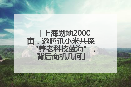 上海划地2000亩，邀腾讯小米共探“养老科技蓝海”，背后商机几何