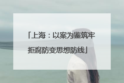 上海：以案为鉴筑牢拒腐防变思想防线