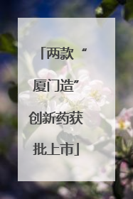 两款“厦门造”创新药获批上市