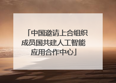 中国邀请上合组织成员国共建人工智能应用合作中心