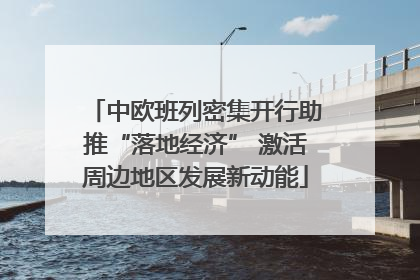 中欧班列密集开行助推“落地经济” 激活周边地区发展新动能