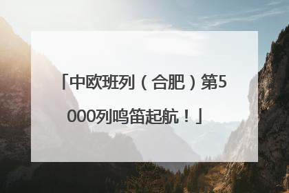 中欧班列（合肥）第5000列鸣笛起航！