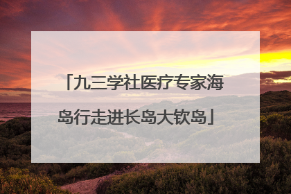 九三学社医疗专家海岛行走进长岛大钦岛