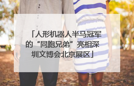 人形机器人半马冠军的“同胞兄弟”亮相深圳文博会北京展区