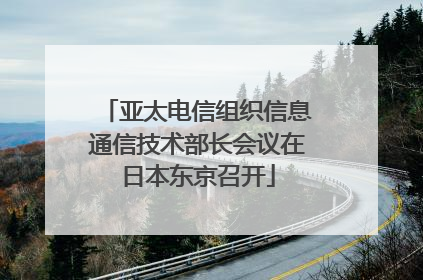 亚太电信组织信息通信技术部长会议在日本东京召开