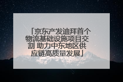 京东产发迪拜首个物流基础设施项目交割 助力中东地区供应链高质量发展