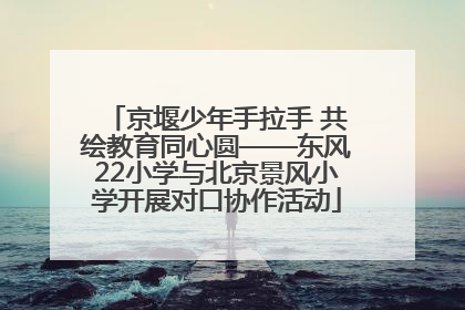 京堰少年手拉手 共绘教育同心圆——东风22小学与北京景风小学开展对口协作活动