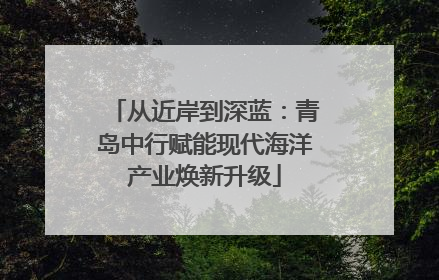 从近岸到深蓝：青岛中行赋能现代海洋产业焕新升级