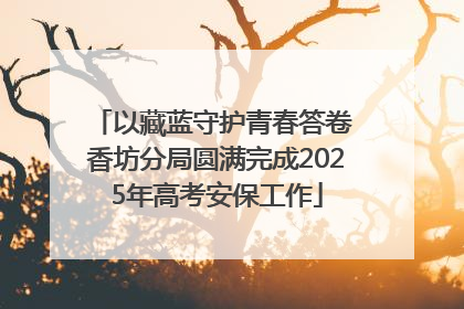 以藏蓝守护青春答卷 香坊分局圆满完成2025年高考安保工作