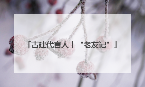 古建代言人丨“老友记”
