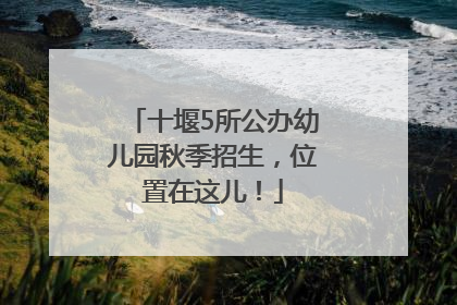 十堰5所公办幼儿园秋季招生，位置在这儿！