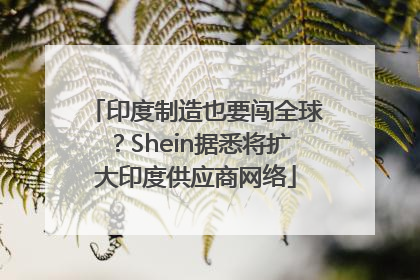 印度制造也要闯全球？Shein据悉将扩大印度供应商网络
