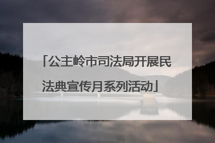 公主岭市司法局开展民法典宣传月系列活动