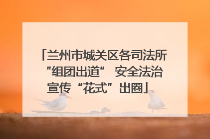兰州市城关区各司法所“组团出道” 安全法治宣传“花式”出圈