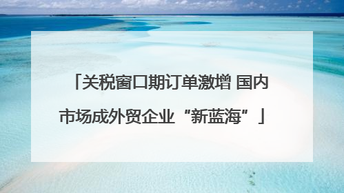 关税窗口期订单激增 国内市场成外贸企业“新蓝海”