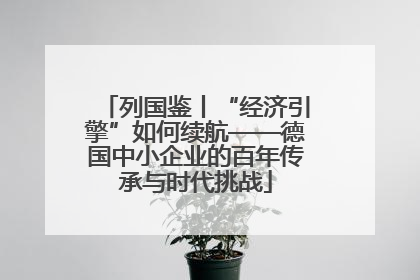 列国鉴丨“经济引擎”如何续航——德国中小企业的百年传承与时代挑战