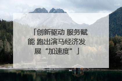 创新驱动 服务赋能 跑出演马经济发展“加速度”