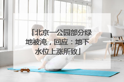 北京一公园部分绿地被淹，回应：地下水位上涨所致